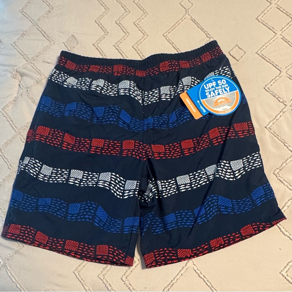 Columbia Black, Blue, and Red Board Shorts